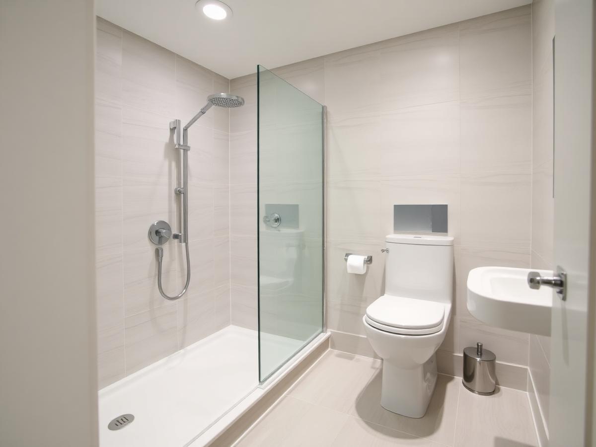 Seniorenbadkamer met drempelloze douche in Vught
